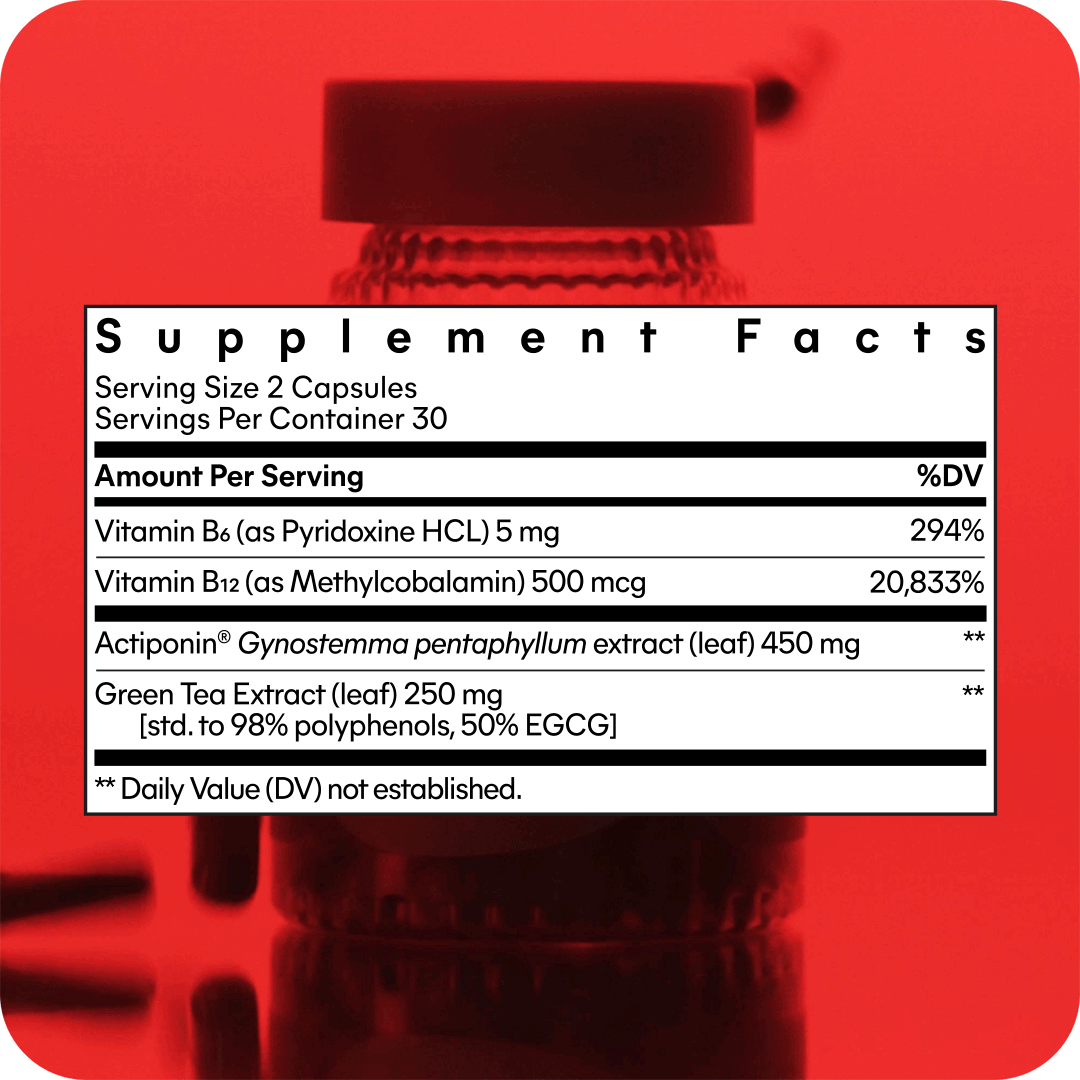 Lemme Burn - Metabolism, Belly Fat Burning + AMPK Activating Supplement for Men & Women w/Clinically Studied Actiponin Gynostemma, Green Tea Extract, Vitamins B6 & B12 - Gluten Free, 60 Count